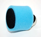 BLUE 45mm Bent Angled Foam Air Filter Pod PIT PRO Trail Quad Dirt Bike ATV Buggy