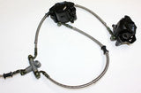 Hydraulic Twin Disc Brake Calipers System + Pads 150cc 250cc Quad Dirt Bike ATV
